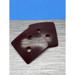 Cherry Bakelite Catalin buttons large square 1 ‎ 1/2”x1  1/2” simichrome tested